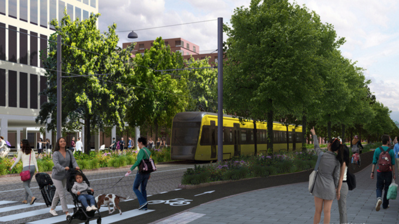 Illustration of Turku tramway project