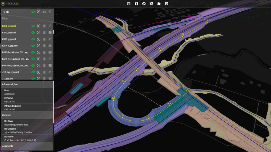 BIM and GIS view in Vektori.io