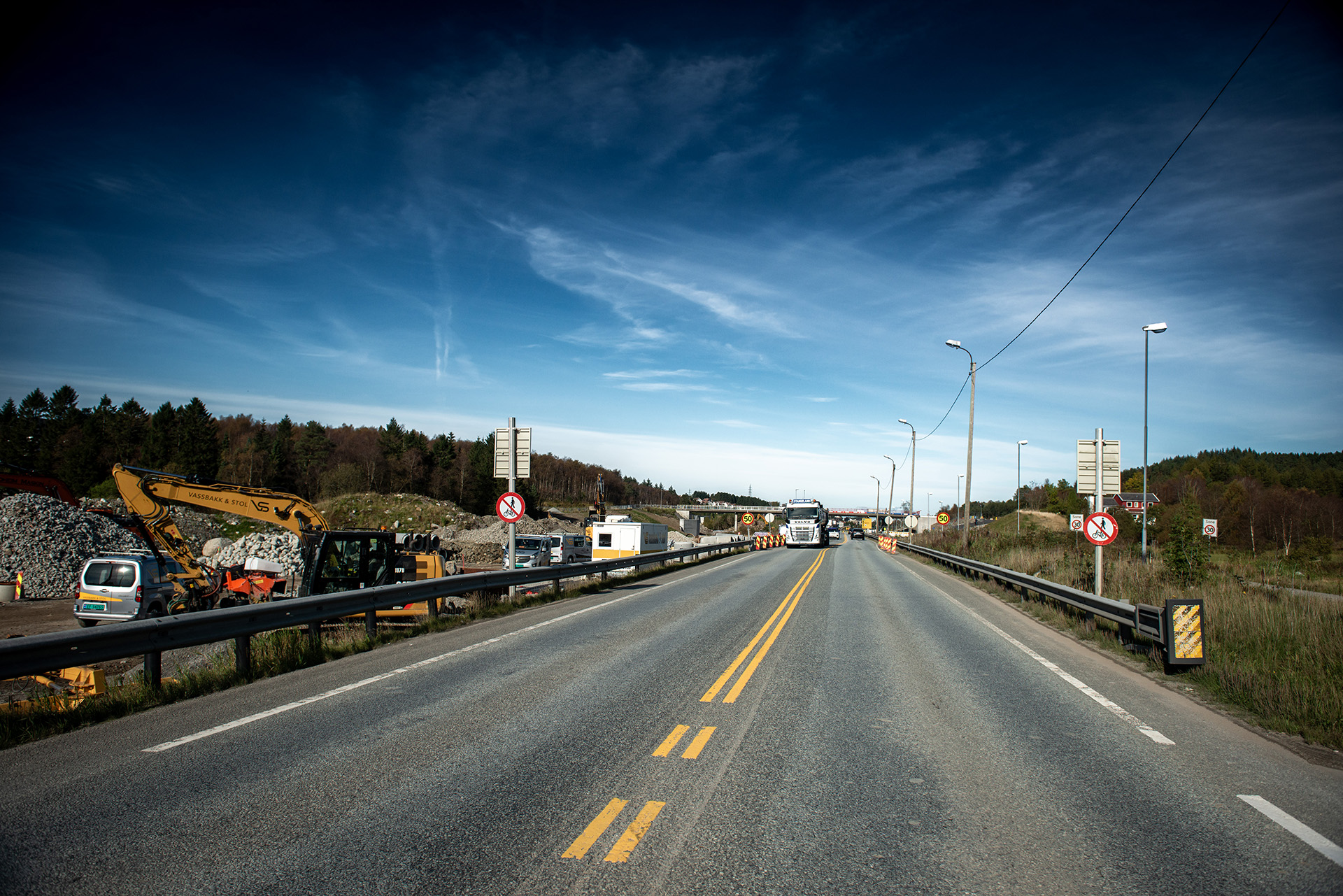 Hove-Osli highway construction site