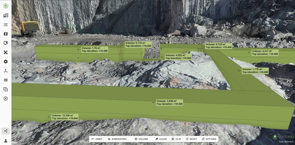 Measuring foundation volumes and quantities directly from BIM models