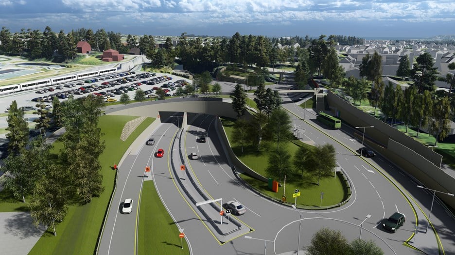 Project visualization of the Gjonnes tunnel in Norway
